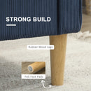 HOMCOM Compact 2 Seater Sofa With Under Seat Storage For Small Spaces