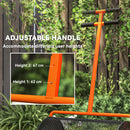 Outsunny Compost Spreader, 24\" Garden Spreader w/ Height Adjustable Handle