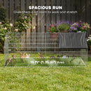 PawHut Rabbit Run, Pet Playpen W/ Protective Cover, 180 X 75 X 75 Cm, Black