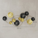 HOMCOM Hanging Wall Sculpture with Modern Lotus-Leaf Design, Metal Wall Art