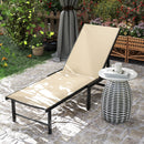 Outsunny Sun Lounger, 5-Level Reclining Sunbed