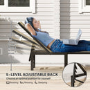 Outsunny Sun Lounger, 5-Level Reclining Sunbed