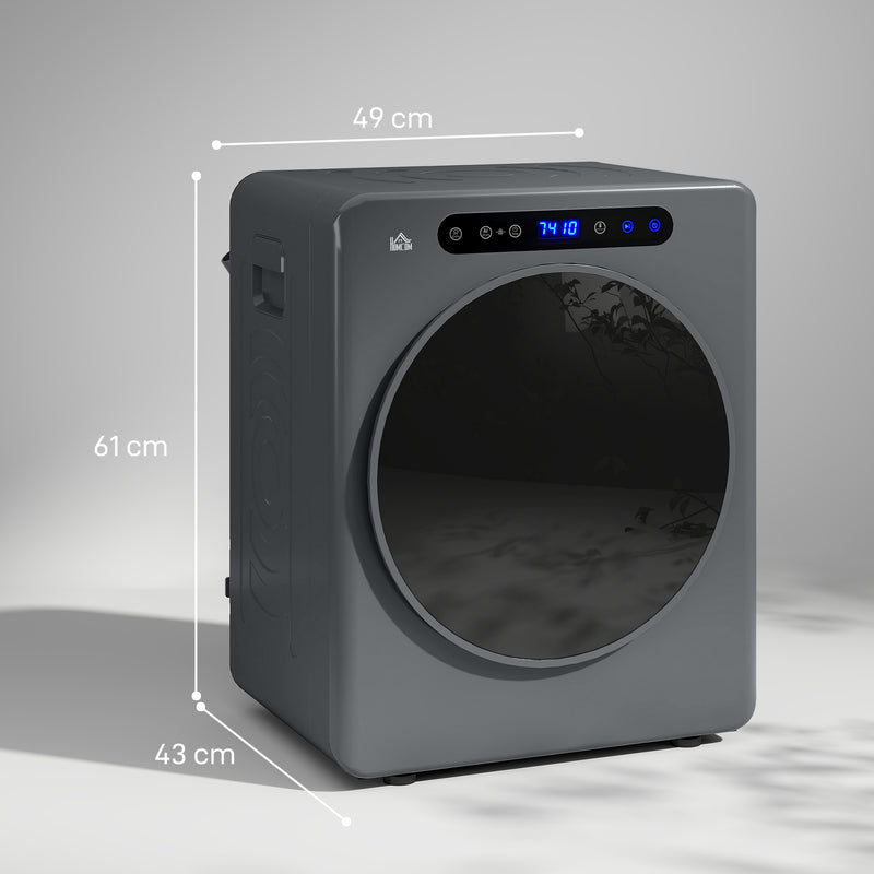 HOMCOM 4kg Portable Vented Tumble Dryer Machine with Timer, 6 Heat Settings