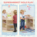 AIYAPLAY Kids Grocery Store, Pretend Play Shop with Cash Register, Pink