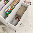 AIYAPLAY Kids Bookcase w/ 3 Tier Shelves, Drawer, for Bedroom, Nursery, White