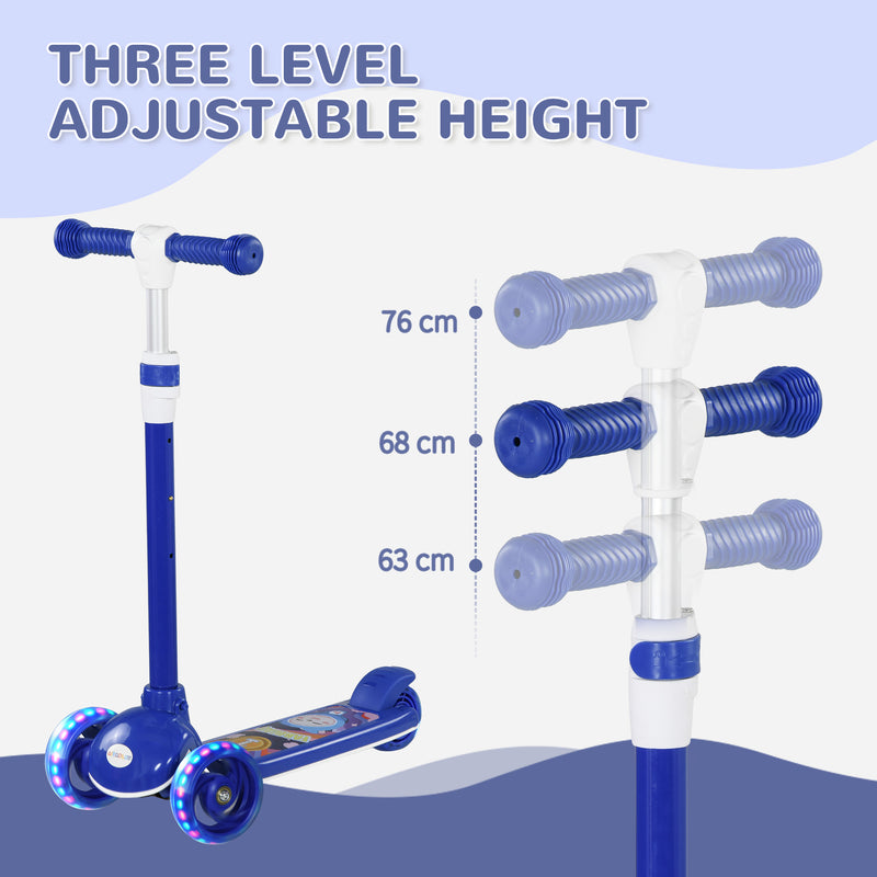 AIYAPLAY Kids 3 Wheel Scooter For 2-6 Years Old W/ Adjustable Height