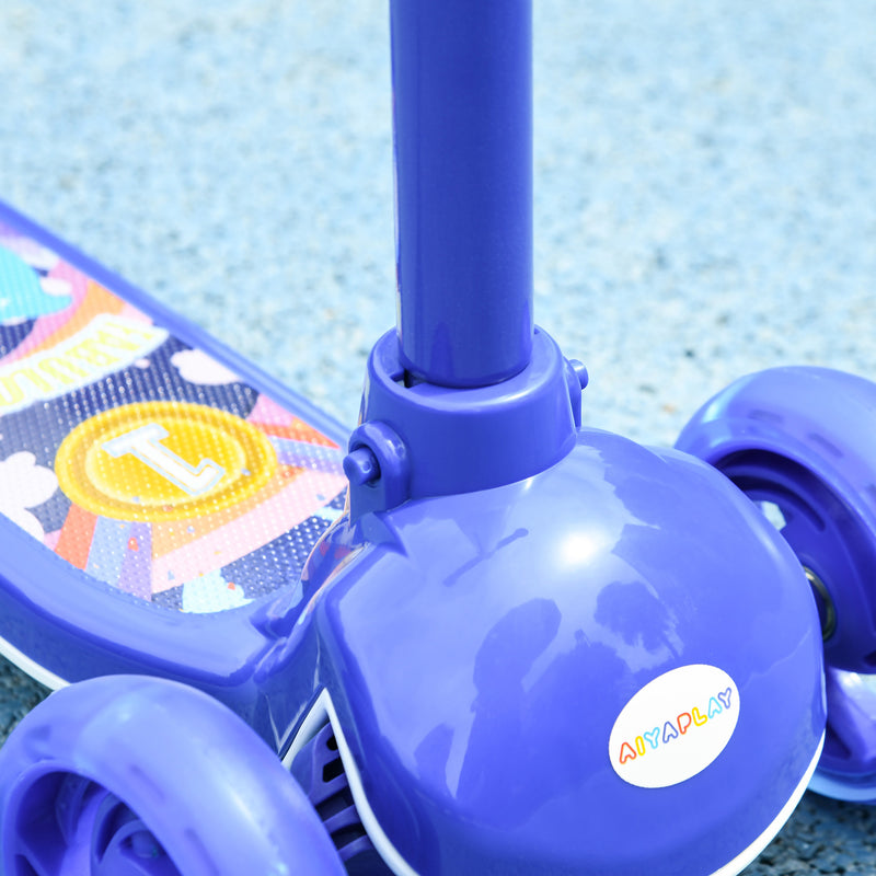 AIYAPLAY Kids 3 Wheel Scooter For 2-6 Years Old W/ Adjustable Height