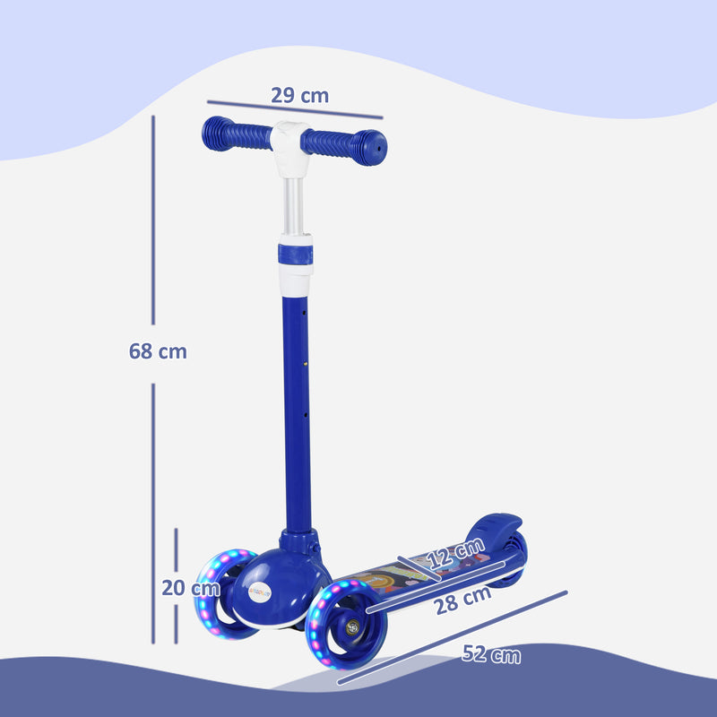 AIYAPLAY Kids 3 Wheel Scooter For 2-6 Years Old W/ Adjustable Height