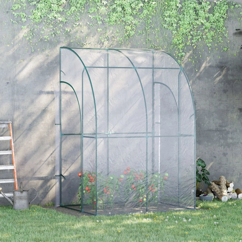 Outsunny Greenhouse Lean To  143x118x212 cm - Clear