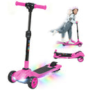 AIYAPLAY Electric Scooter For Kids, 3 Wheel Foldable Kids Scooter, Pink