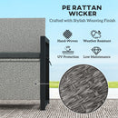 Outsunny Rattan Garden Bench with Storage, Inner Bag, 151.5L Outdoor Bench