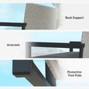 Outsunny Rattan Garden Bench with Storage, Inner Bag, 151.5L Outdoor Bench