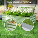 Outsunny Raised Garden Bed Elevated Planter Box for Flowers Light Green
