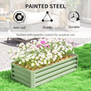 Outsunny Raised Garden Bed Elevated Planter Box for Flowers Light Green