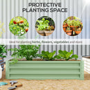 Outsunny Raised Garden Bed Elevated Planter Box for Flowers Light Green