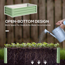 Outsunny Raised Garden Bed Elevated Planter Box for Flowers Light Green