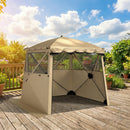 Outsunny Pop Up Gazebo Waterproof With Awning 2 X 2 M Khaki