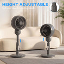 HOMCOM 9" Pedestal Cooling Fan With Adjustable Speed And Mode, Grey