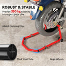 HOMCOM Motorcycle Stand, 390 kg Front/Rear Paddock Stand, Red