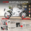 HOMCOM Motorcycle Stand, 390 kg Front/Rear Paddock Stand, Red