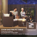 Outsunny 4 Seater Rattan Sofa Set With Footstool Thick Cushions