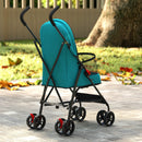 PawHut Foldable Dog Stroller with Mesh Windows for Mini Dogs, Dark Green