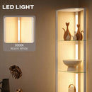 HOMCOM LED Floor Lamp with Shelves, Dimmable Standing Lamp with Foot Switch