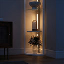 HOMCOM LED Floor Lamp with Shelves, Dimmable Standing Lamp with Foot Switch