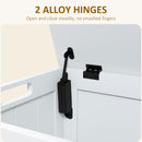 HOMCOM Storage Chest with 2 Safety Hinges, Storage Bench for Living Room