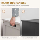 HOMCOM Storage Chest with 2 Safety Hinges, Storage Bench for Living Room