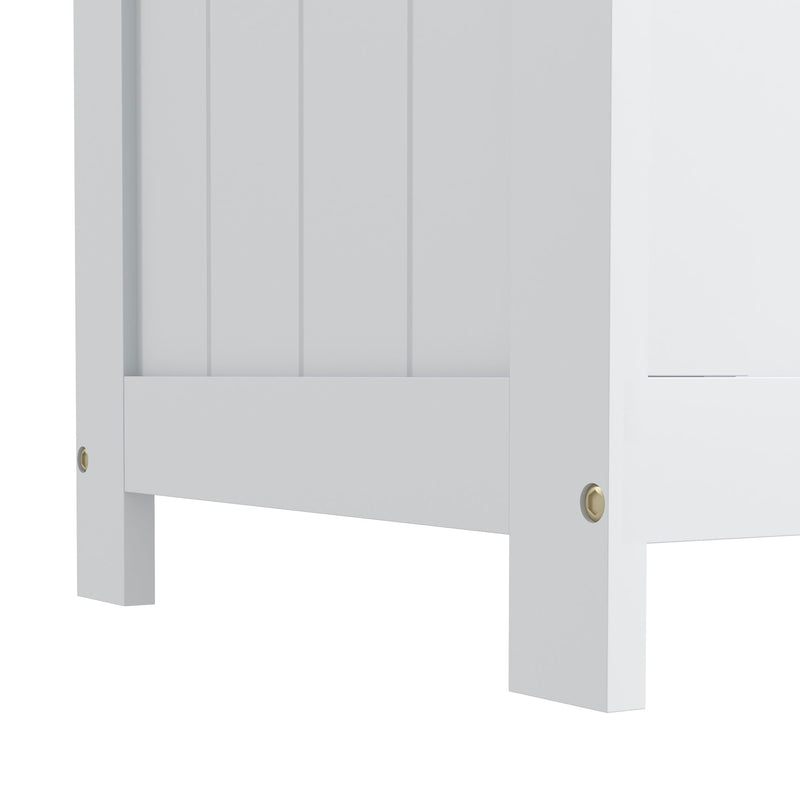 HOMCOM Storage Chest with 2 Safety Hinges, Storage Bench for Living Room