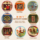 AIYAPLAY Wooden Activity Cube, 8 in 1 Baby Activity Cube Toys for 18M+