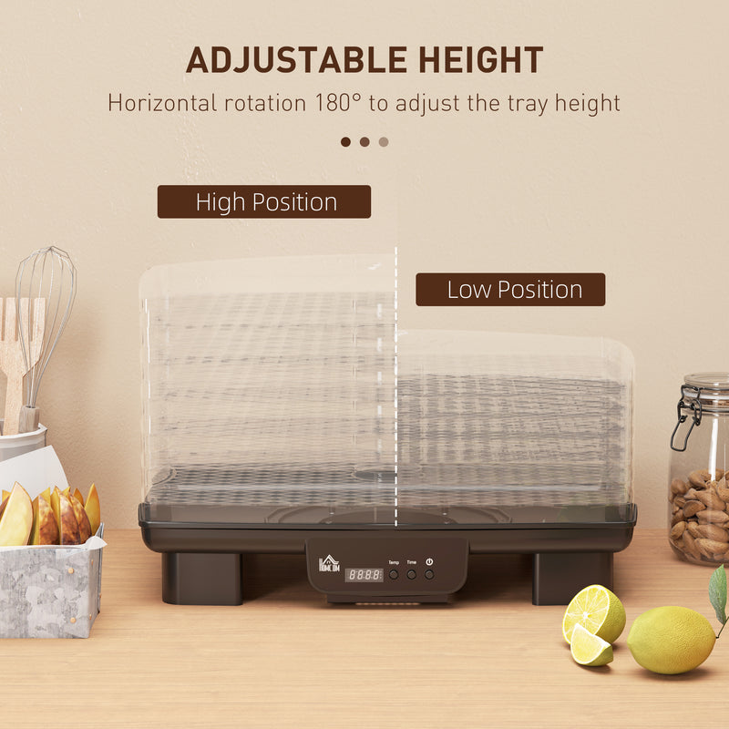 HOMCOM 6 Tray Food Dehydrator, Food Dryer Machine for Fruit Meat Vegetable