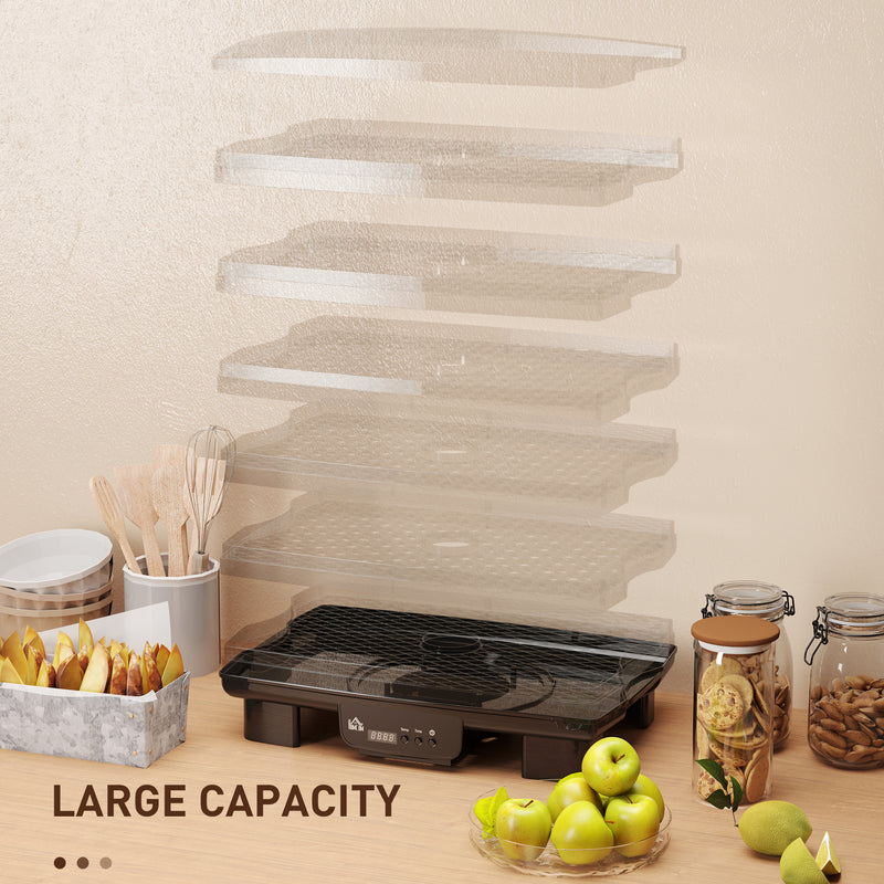 HOMCOM 6 Tray Food Dehydrator, Food Dryer Machine for Fruit Meat Vegetable