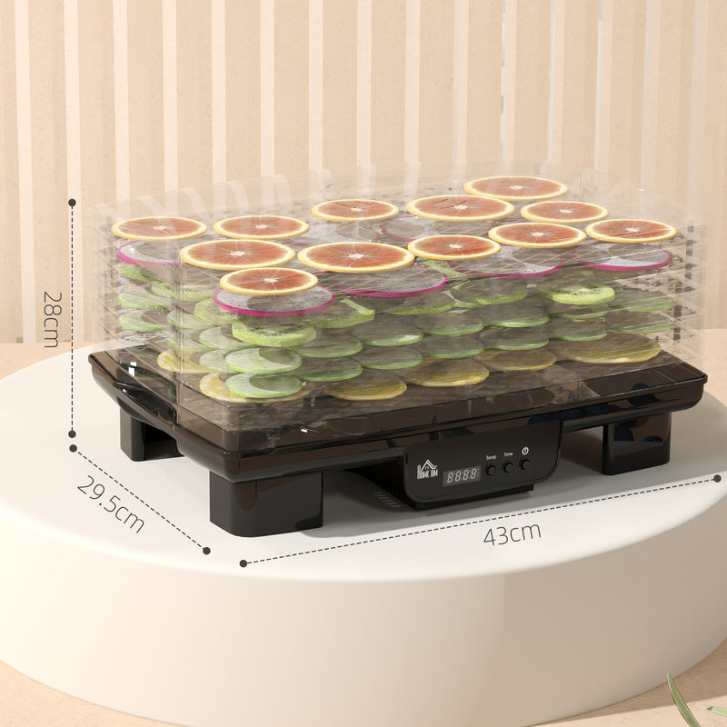 HOMCOM 6 Tray Food Dehydrator, Food Dryer Machine for Fruit Meat Vegetable