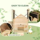 PawHut Wooden Duck House, Poultry Coop with Double Doors, Openable Roof