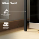 HOMCOM 2-Tier Expandable Microwave Oven Rack with 3 Hooks, Black