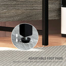 HOMCOM L Shaped Desk, Computer Table With Liftable Desktop