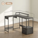 HOMCOM L Shaped Desk, Computer Table With Liftable Desktop