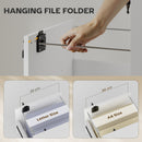 HOMCOM Roll File Cabinet with Drawer, Organiser Letter Size, White
