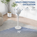 HOMCOM Pedestal Fan for Bedroom, Powerful Air Circulator with 3 Speed, White