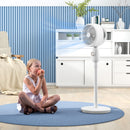 HOMCOM Pedestal Fan for Bedroom, Powerful Air Circulator with 3 Speed, White