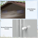 Outsunny 7.7x6.4ft Garden Shed, Tool Storage Sliding Door Wood Effect