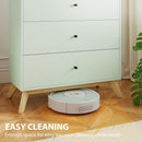HOMCOM Chest of Drawers, 4 Drawer Storage Cabinet, Light Green and Oak