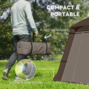 Outsunny Inflatable Camping Tent, Easy Setup 2 Man Tent, Khaki