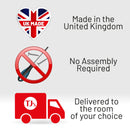 Cairo Ready Assembled Dressing Table  - White Gloss & Bardolino Oak