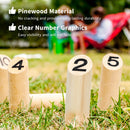 SPORTNOW Molkky Game, Wooden Skittles Throwing Game with Carrying Box