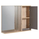 HOMCOM MDF Wall Mounted Bathroom Cabinet w/ Mirror