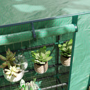 Outsunny 3 Tier Lean-to Mini Greenhouse With Green Hemmed Edging, Green