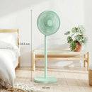 HOMCOM 40 Cm Standing Pedestal Fan, Quiet Electric Cooling Floor Fan, Green
